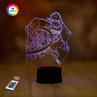 3D ночник "Тайга Кагами" (УВЕЛИЧЕННОЕ ИЗОБРАЖЕНИЕ)+ пульт ДУ + сетевой адаптер + батарейки (3ААА)  3DTOYSLAMP