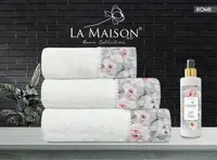 Подарочный набор полотенец La Maison c ароматом Rome Ekru (3 шт)