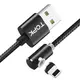 Магнитный кабель для зарядки Topk USB 2m 2.1A 360° TK51i-VER2 Llightning Black для гаджетов Iphone