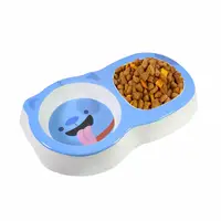 Миска для котов и собак двойная Taotaopets 115506 Blue пластиковая