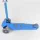 Самокат детский трехколесный "Best Scooter", со складным алюминиевым рулем + 4 колеса PU со светом. Blue (89687)