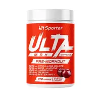 Предтренировочный комплекс Sporter Ulta Max + Сaffeine, 370 грамм Вишня