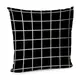 Подушка диванная с бархата Черные квадраты 45x45 см (45BP_URB002)