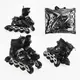 Роликовые коньки 326-М Best Roller колеса PU светящиеся. Black (размер 34-38) (173866)