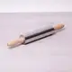Скалка Kamille Ø5*38см с вращающимся валиком из нержавеющей стали и деревянными ручками 7777