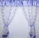 Кухонный комплект 270х170см. шторки с ламбрекеном Цвет фиолетовый с белым Код е777