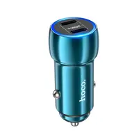 Адаптер автомобильный HOCO Tough dual port car charger Z48 |2Type-C, 40W/3A, PD/QC|