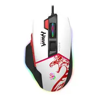Миша комп'ютерна провідна Bloody W95 Max Naraka біла з червоним