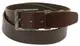 Мужской кожаный ремень под джинсы Skipper 1157-45 коричневый 4,5 см