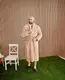 Халат Мужской махровый теплый больших размеров 1022 Бежевый (2XL - 5XL)