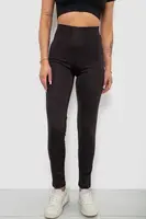 Лосины женские однотонные, цвет черный, 214R350