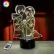 3D ночник "Мицуха и Таки" (УВЕЛИЧЕННОЕ ИЗОБРАЖЕНИЕ) 16 цветов + пульт ДУ 3DTOYSLAMP