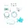 Ігровий набір прикрас Jewelry Diy, 62 елементи, основи для прикрас. Blue (158586)