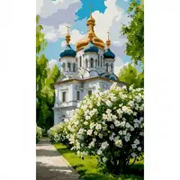 Картина по номерам Santi Храм весной 955651 30х50 см