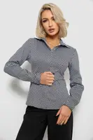 Рубашка классическая с принтом, цвет черно-белый, 230R305