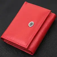 Компактне жіноче портмоне з монетницею із натуральної шкіри ST Leather 22729 Червоний