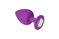 Анальная пробка  Purple Silicone Diamond, S