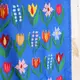 Полотенце с принтом Цветы на синем фоне 50х80 см (PLM_TR001)