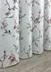 Тюль батист, коллекция "Flora". Цвет белый с красно-коричневым. Код 1904т