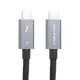 Кабель PowerPlant Thunderbolt 3, USB-C - USB-C, 40Gbps, 100W, 20V/5A, 4K/60HZ, 2м