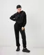 Женский костюм спортивный худи и штаны джогеры велюр 20222146-XL 9796 XL черный