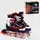 Роликовые коньки Best Roller (30-33) светящиеся PU колёса, в коробке. Dark blue/Red (116754)