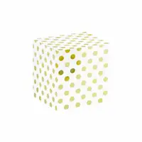 Папір пакувальна PPW PAPER Lesko PZ001 Білий Золотий Горох для подарунків 50*70 см