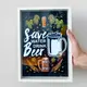 Копилка для крышек от пива Save water drink beer 30,5х21,5х4 см (PIV_20M004)
