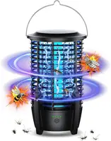 Антимоскитная лампа аккумуляторная портативная с ловушкой от насекомых,светильник уничтожитель комаров и мух
