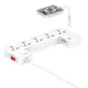 Удлинитель сетевой LDNIO Management Power Strip Box SN5310W |15W Qi/1Type-C/2USB, QC/PD, 5 Sockets, 30W/10A|