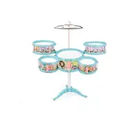 Дитячий барабан Jazz Drum, 5 барабанів, тарілка, палички, стільчик. Blue (136483)