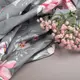Ткань бязь ранфорс для постельного белья, хлопок, 130 гр/м2, 240 см 24954 розы на сером