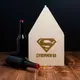 Ящик для пива "Супермен UA" для 6 бутылок, Тонированное дерево, украинская