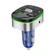 Адаптер автомобильный HOCO Crystal transparent discovery edition car BT FM transmitter E71 |2USB, 3A/18W, QC|