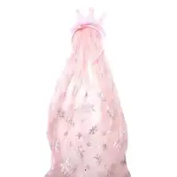 Новогодний обруч "Корона с фатином" розовый 69 см