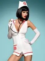 Emergency dress костюм медсестры белый Obsessive S/M