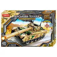 Конструктор Військова техніка Teko, 403 деталі, Т-64БМ Булат. Camouflage (150747)