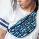 Сумка-бананка Bumbag унисекс на пояс и через плечо Рыбки на синем фоне 27x16 см