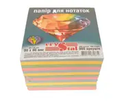 Блок для записей 90*90 900л CRYSTAL РАДУГА НЕ клееный в индивидуальной упаковке