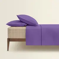 Двоспальна постільна білизна з простирадлом на резинці LAVENDER