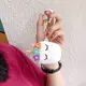 Чехол для AirPods 2/1 series - Unicorn (Единорог) + кольцо, силиконовый, Белый