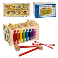 Дерев'яна інтерактивна гра Wooden Toys, стукалка, ксилофон. Multicolor (110668)