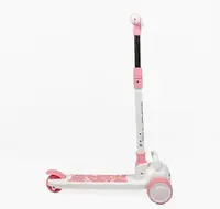 Самокат триколісний Skyper LS-251/6 колеса PU зі світлом та музикою. Pink and White (189247)