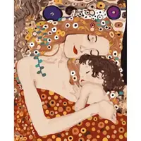 Картина по номерам "Мать и ребенок ©Густав Климт" ★★★★
