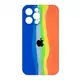 Силиконовый чехол для iPhone 13 Pro - Rainbow, Разноцветный / Синий