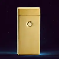 Электроимпульсная зажигалка SUNROZ 307 электронная аккумуляторная USB зажигалка Золотистый