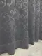 Тюль жаккард с вышивкой, цвет графитовый. Код 1484т