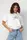 Женская футболка oversize с надписью Be good. Be bad. Just be - белый цвет, S