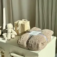 Плед на еко-овчині Dushka Home 21606 150х200 см коричневий