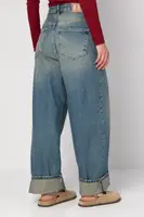 Джинси жіночі wide leg з потертостями - джинс колір, 36р